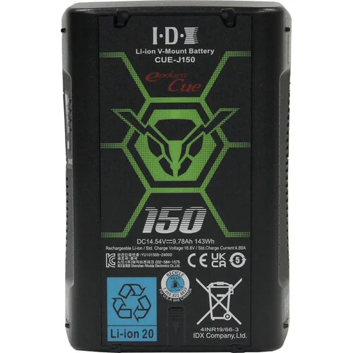 IDX CUE-J150 V-Mount Battery with 143Wh Capacity  Advanced System Technology