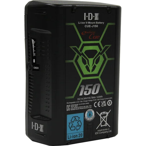 IDX CUE-J150 V-Mount Battery with 143Wh Capacity  Advanced System Technology - Image 3