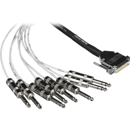 Pro Co Sound DB25 to 8x TRS Stereo Male Cable for Multitrack Recording, 15 Feet