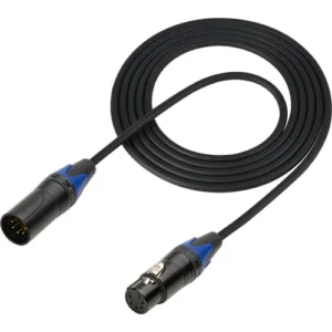 Sescom 5-Pin XLR Male to Female DMX Cable (5 Foot, Black)