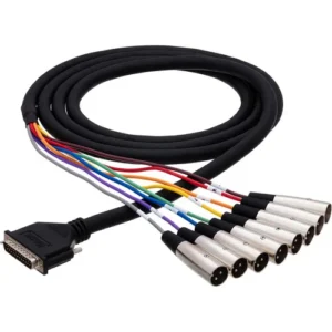 Hosa DTM-804 DB-25 Male to 8 XLR Male Audio Snake Cable, 13.2 Feet (4 Meters)
