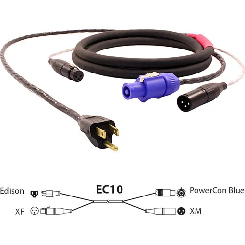 Pro Co Sound Siamese Twin Audio and AC Combo Cable (35 Foot)