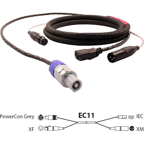 Pro Co Sound EC11 Siamese Twin AC and Audio Combo Cable 100 Feet