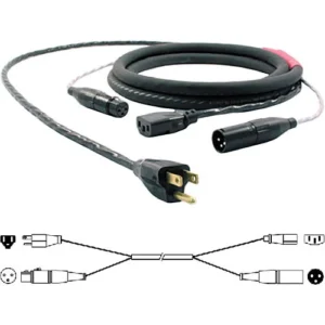 Pro Co Sound EC13 50-Foot Siamese Twin AC and Audio Combination Cable