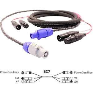 Pro Co Sound EC7 Siamese Twin 50-Foot AC and Audio Combination Cable