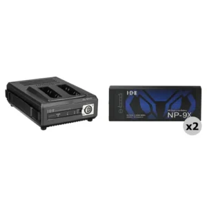 2-Channel Fast Charger with D-Tap Ports and 2 x 96Wh NP-Style Batteries by IDX System Technology