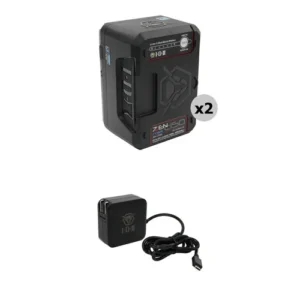 ZEN-C150G Gold Mount Li-Ion Battery Kit with IDX System Technology - 2 Batteries and Pocket Travel Charger (145Wh)