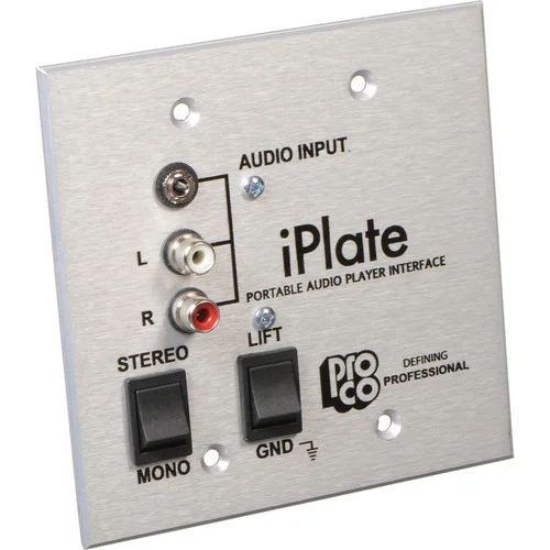 Pro Co Sound iPlate - Wall Mount Interface for Portable Audio Players