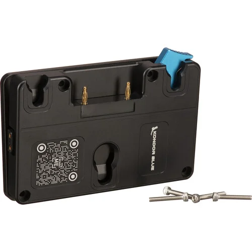 Gold Battery Plate by Kondor Blue for Blackmagic URSA Mini in Raven Black