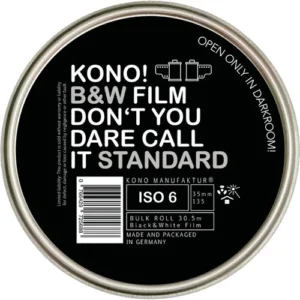 KONO ISO 6 Black and White 35mm Slow Speed Negative Film (100' Roll)