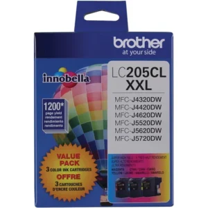 Brother LC2053PKS Innobella XXL High-Capacity 3-Color Ink Cartridge Combo Pack