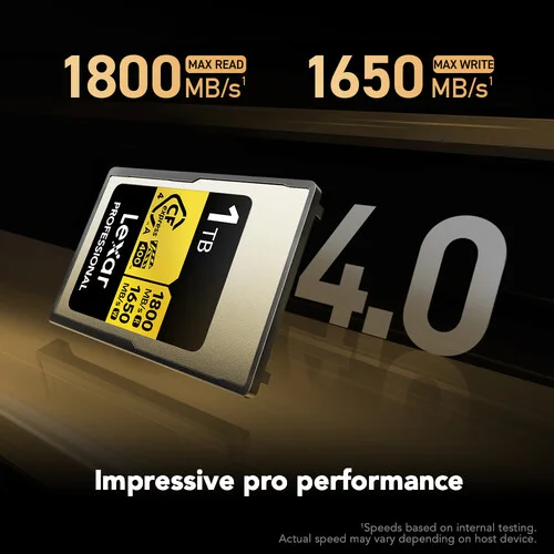 Lexar Professional 1TB GOLD CFexpress Type A 4.0 Memory Card - Image 2