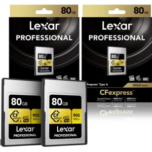 Lexar Professional 80GB CFexpress Type A Gold Series Memory Card (2-Pack)