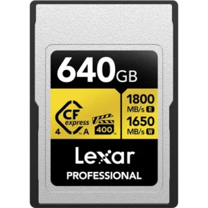 Lexar Professional 640GB GOLD CFexpress Type A 4.0 Storage Card