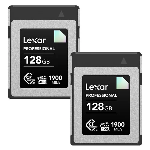 Lexar Professional CFexpress Type B Diamond Series 128GB Memory Card (2-Pack)