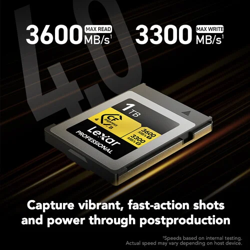 Lexar Professional 1TB GOLD CFexpress Type B 4.0 Memory Card - Image 6