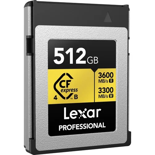 Lexar Professional 512GB GOLD CFexpress Type B 4.0 Memory Card (2-Pack) - Image 2