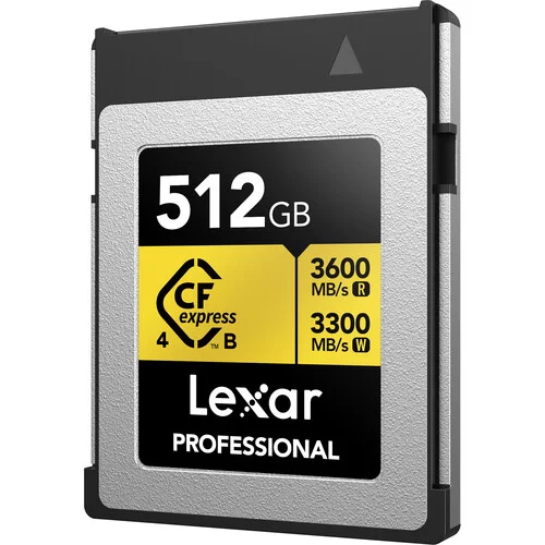 Lexar Professional 512GB GOLD CFexpress Type B 4.0 Memory Card (2-Pack) - Image 3