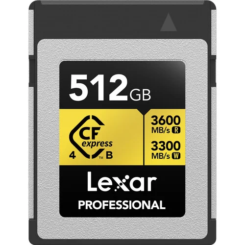 Lexar Professional 512GB GOLD CFexpress Type B 4.0 Memory Card