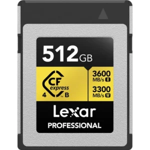Lexar Professional 512GB GOLD CFexpress Type B 4.0 Memory Card