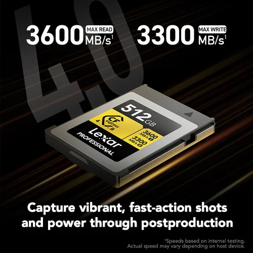 Lexar Professional 512GB GOLD CFexpress Type B 4.0 Memory Card - Image 2
