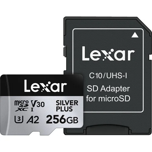 Lexar Professional SILVER PLUS 256GB UHS-I microSDXC Memory Card with SD Adapter (5-Pack) - Image 2