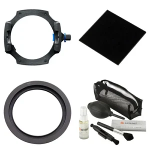 LEE Filters 100mm Filter System Set with 77mm Wide-Angle Adapter, 100x100mm Big Stopper 3.0 ND Filter, and Cleaning Kit for Lenses