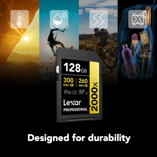 Lexar Professional 2000x UHS-II SDXC 128GB Memory Cards - 3 Pack - Image 5