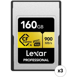 Lexar Gold Series Professional 160GB CFexpress Type A Card 3-Pack