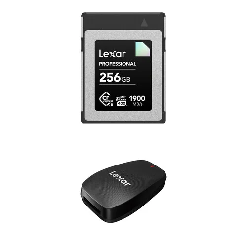 Lexar Professional 256GB CFexpress Type B DIAMOND Series Memory Card with Reader