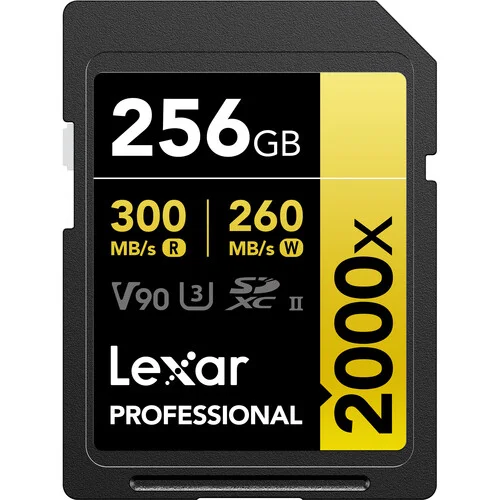 Lexar Professional 256GB UHS-II SDXC 2000x Speed Memory Card 3-Pack - Image 2