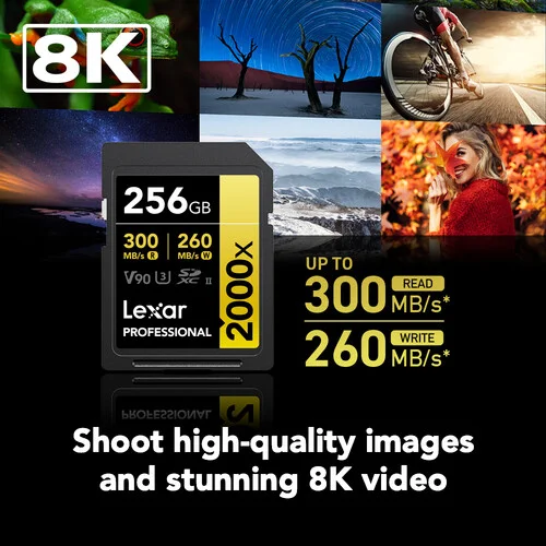 Lexar Professional 256GB UHS-II SDXC 2000x Speed Memory Card 3-Pack - Image 3