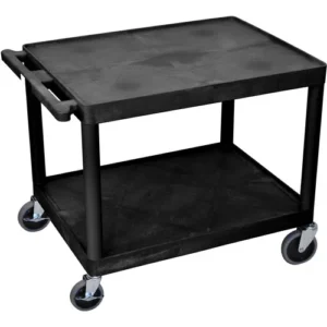 27-Inch Luxor LP Table in Black, 32x24 Inches