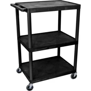 48-Inch Wide Luxor Electric LP Table in Black