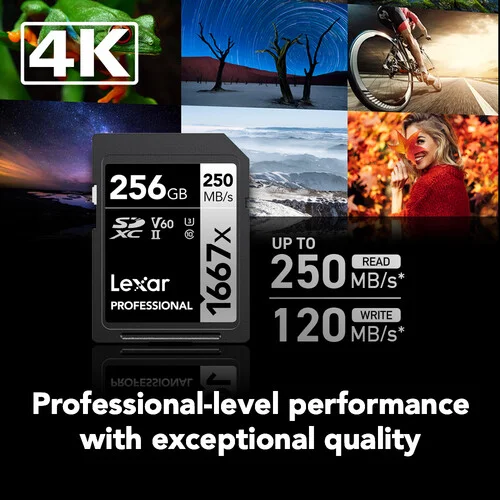 Lexar Professional 256GB UHS-II SDXC 1667x Memory Cards (2-Pack) - Image 3