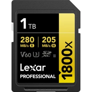 Lexar Professional 1800x Gold Series 1TB UHS-II SDXC Memory Card