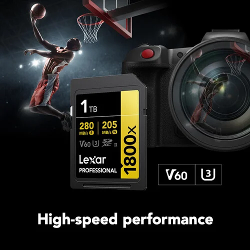 Lexar Professional 1800x Gold Series 1TB UHS-II SDXC Memory Card - Image 2
