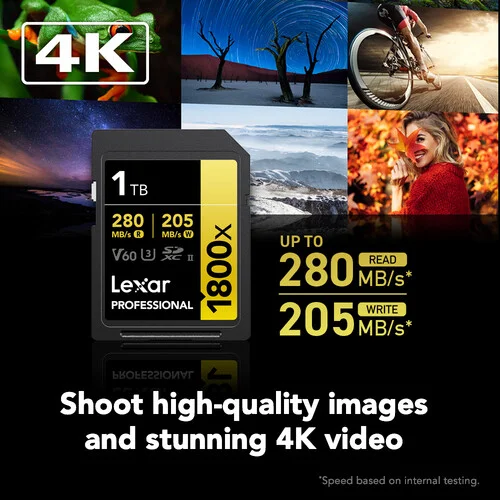 Lexar Professional 1800x Gold Series 1TB UHS-II SDXC Memory Card - Image 3