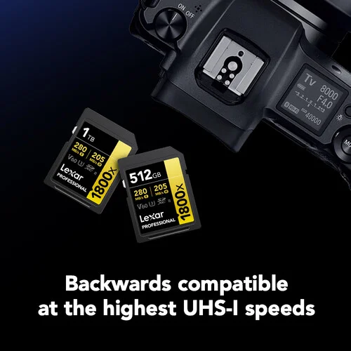Lexar Professional 1800x Gold Series 1TB UHS-II SDXC Memory Card - Image 5