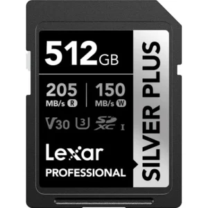 Lexar Professional 512GB SILVER PLUS UHS-I SDXC Memory Card
