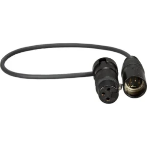 Ambient Recording Microphone Cable with 3-Pin XLR Female to 5-Pin XLR Male Connector (11.8 Inches)