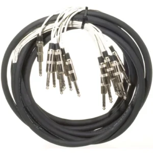 Pro Co Sound MT8BQBQ-20 8-Channel TRS Male to Male Analog Audio Cable, 20 Feet, 1/4 Balanced Connectors