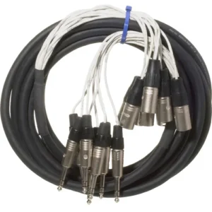 Pro Co Sound MT8BQXM-20 8-Channel TRS to XLR Male Analog Audio Cable (20 Feet)