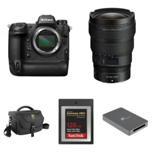 Nikon Z9 Mirrorless Camera with 14-24mm f/2.8 Lens and Essential Bundle