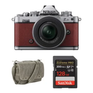 Nikon Zfc Crimson Red Mirrorless Camera with 16-50mm f/3.5-6.3 Lens and Essential Bundle