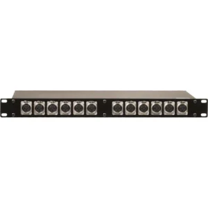 12-Port XLR Patch Panel - TecNec PBXLR-1 with Female to Male Connectors