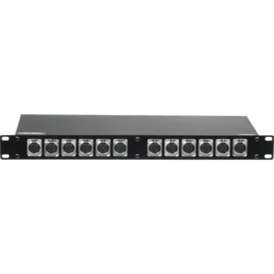 TecNec PBXLR-2 Patch Panel with 12 Female XLR Inputs and 12 Female XLR Outputs