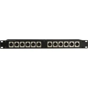 TecNec PBXLR-4 Patch Panel with 12 Male to 12 Female XLR Connectors