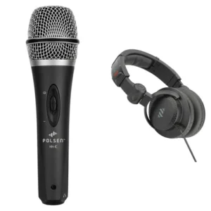 Polsen HH-IC Condenser Cardioid Microphone Kit for iOS and Android with Headphones