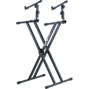 Heavy-Duty QuikLok QL-642 X-Style Two-Tier Keyboard Stand with Double Brace